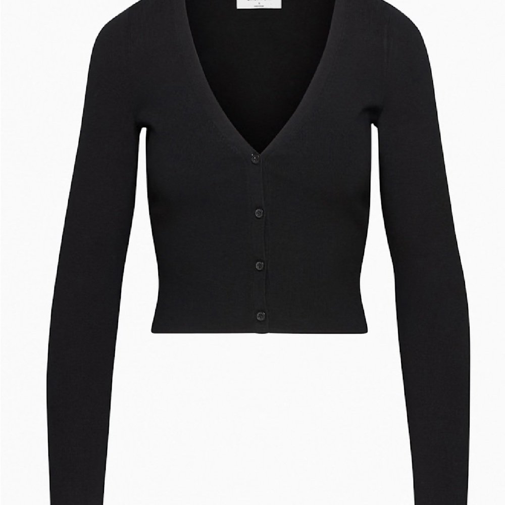 ARITZIA Babaton Black V-Neck Cardigan